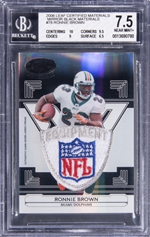2008 Donruss Certified Materials #78 Ronnie Brown NFL Shield (#1/1) - BGS NM+ 7.5